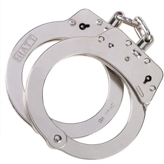 Nickel Chain Handcuffs with Double Key Hole - Defense Technology